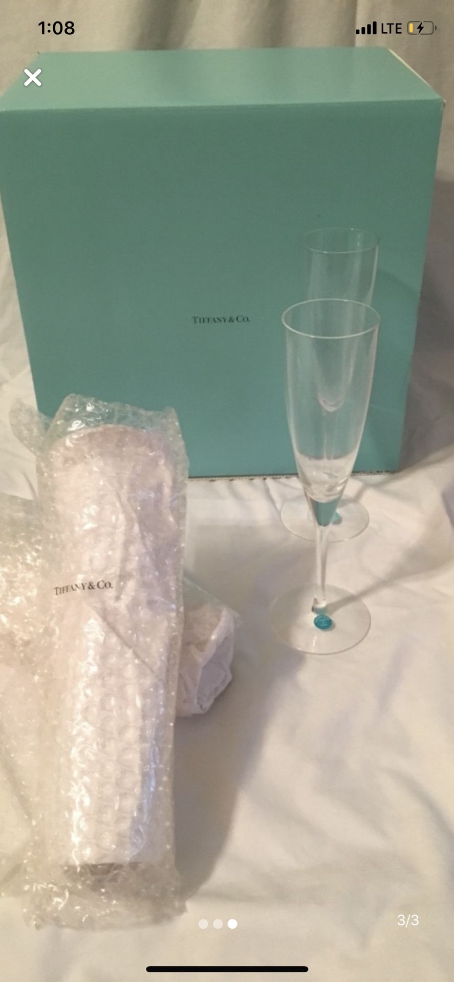 Tiffany’s Crystal Champagne glasses