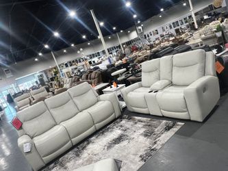 Recliner sofa and loveseat