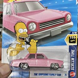New 2026 Hot Wheels HW SCREEN TIME 3/10 The Simpsons Family Car  Pink 108/250 🔥🔥🔥