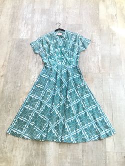 Vintage 1950’s Fit & Flare Midi Dress Genuine Vtg XS-S