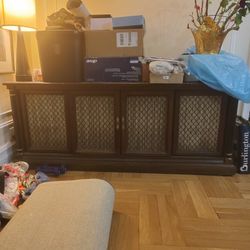 Free Mid-century TV Console. Repurpose.  Pick Up Immediately. Very Sturdy.