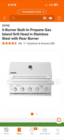 SPIRE 5-Burner Built-In Propane Gas 