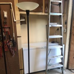 Floor Lamp, Glass Shade
