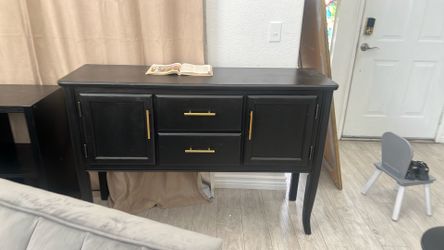 black center table wood