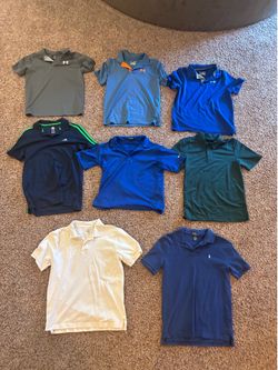 8 Youth Polo Shirts Bundle – Under Armour, Nike, Adidas & Polo Ralph Lauren