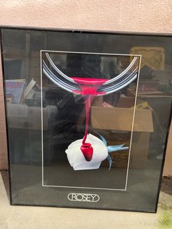 vintage lithograph art poster is titled "Rosey" .