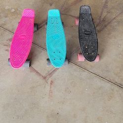 2 Penny Boards And 1 Mayhem Board
