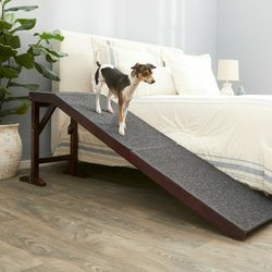 Frisco Deluxe Wooden Carpeted Cat & Dog Ramp  7