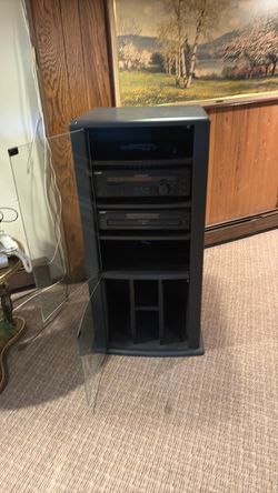 Sony Stereo Tower Cabinet with Components