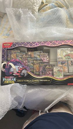Paldean Fates Great Tusk ex & Iron Treads ex Premium Collection