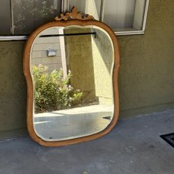 Vintage Ornate Wood Mirror – Wedding Welcome Sign / Event Decor 