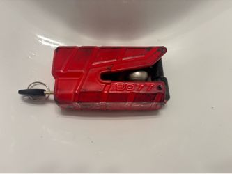 ABUS Granit Detecto XPlus 8077 red motorcycle disc lock