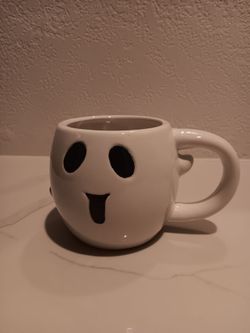 Ghost Face Ceramic Halloween Mug