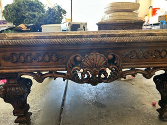 Urgent sale Ornate Marble Top Coffee Table - Ashley Casa Mollino (Fair Condition
