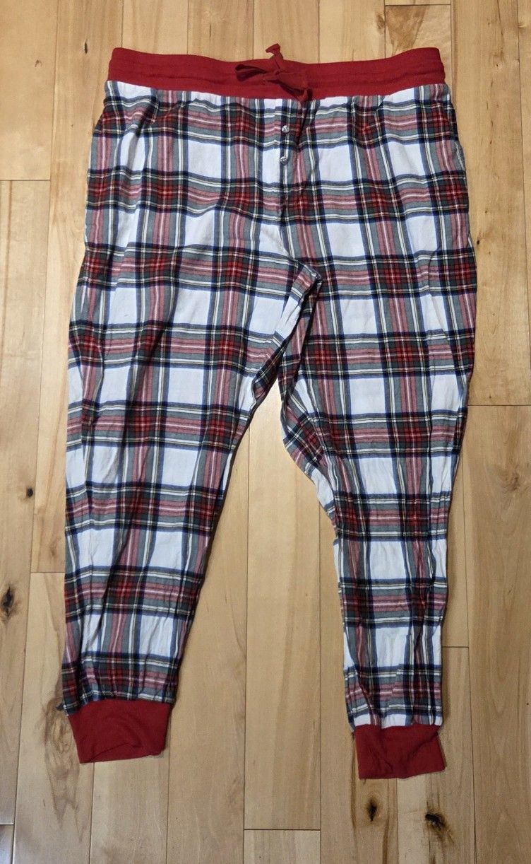 NEW Stars Above Womens Plaid Fleece Pajama Jogger Pants (XL)