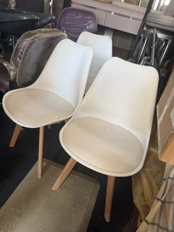 3 White Chairs