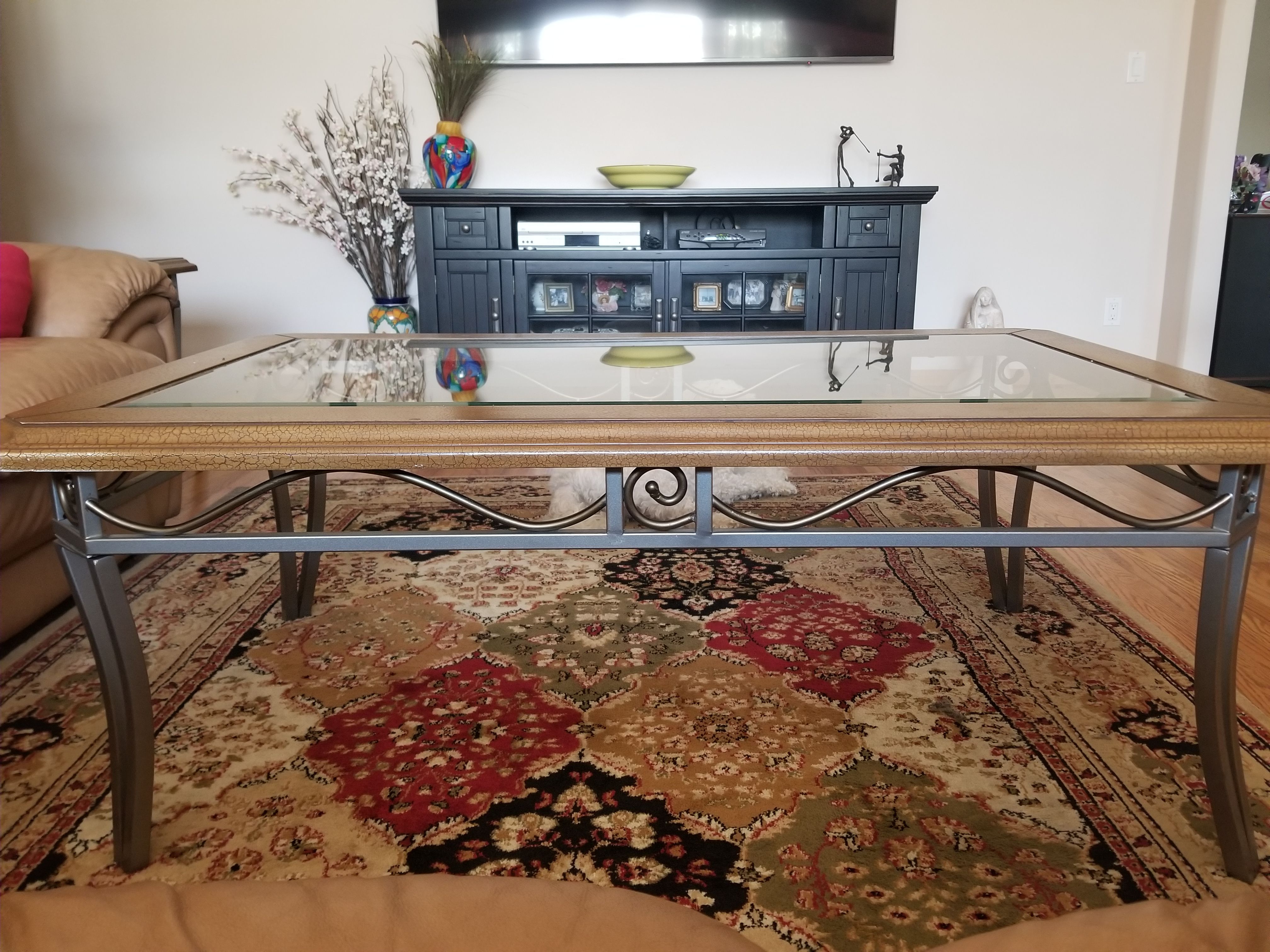 Glass Top Coffee Table and 2 Accent Tables