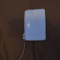 blue coach wallet/hand bag