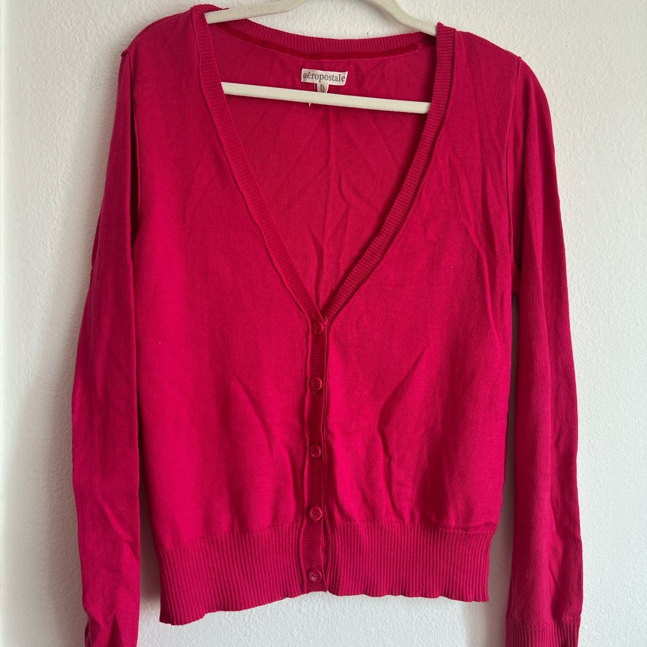 Aeropostale Pink Buttoned Cardigan