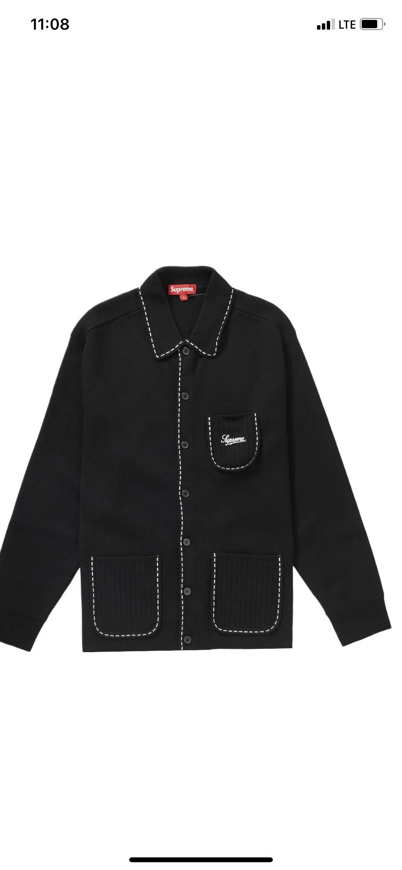 Brand New Supreme Contrast Stitch Button Up Size XL