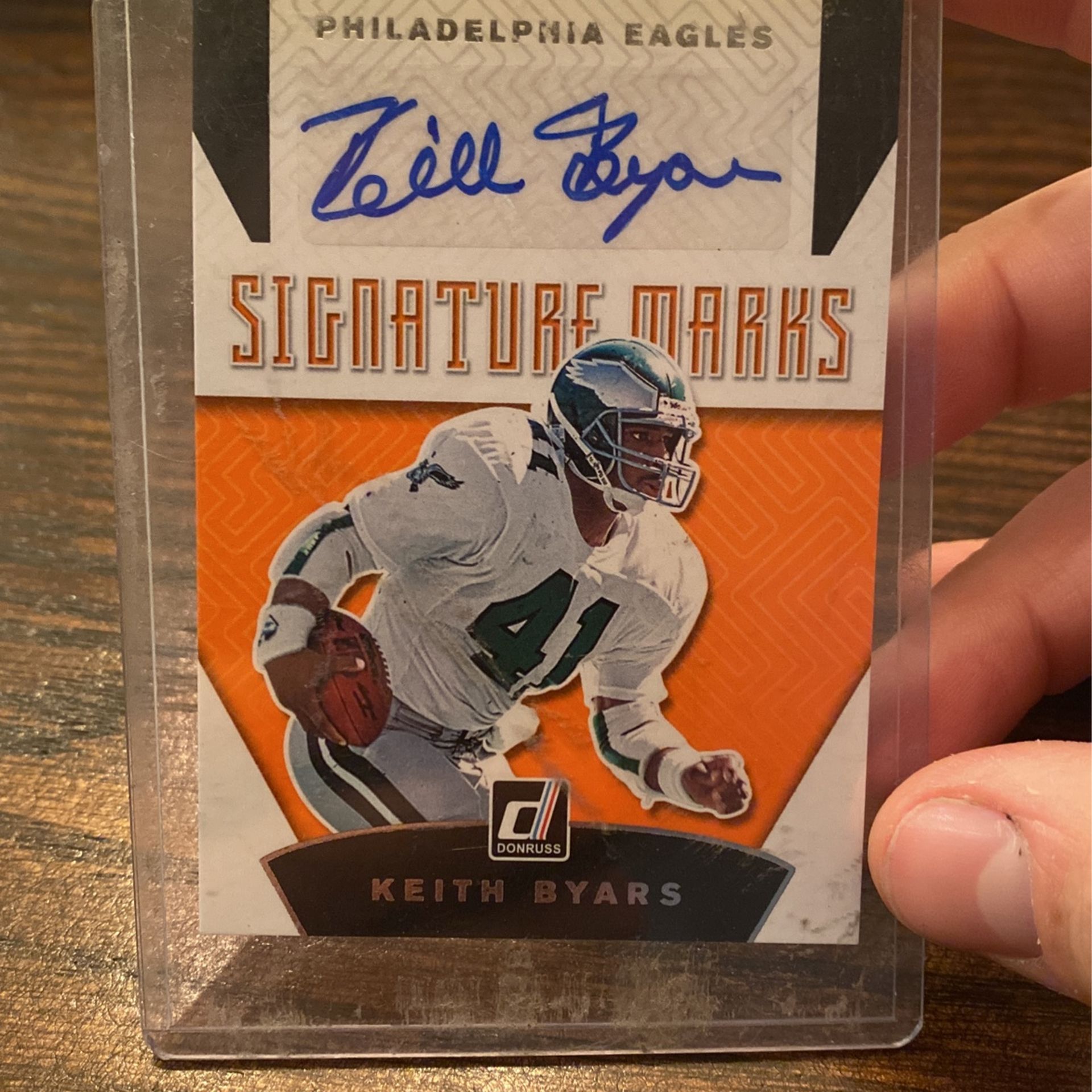 Keith Byars Autograph Card