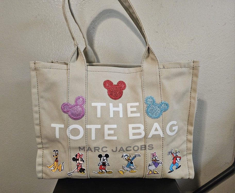 Marc Jacobs Customized Disney Friends Beige Tote Bag w/Dust bag- Large