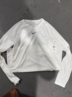 Nike Dri-FIT Long Sleeve White Top