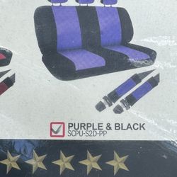 purple car seat covers, vinyl manufactured leather back bench seat only brand new firm price