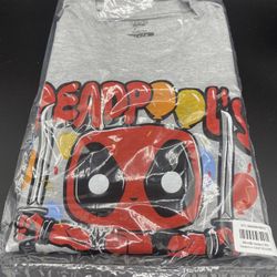 NWT Marvel Comics Deadpool Thirty Gray T-Shirt Mens Sz M 30th Anniversary!