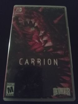 CARRION Nintendo switch near mint condition with case  and paperwork