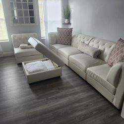White Modular Couches. 
