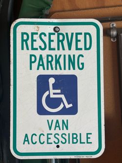 Reserved parking sign