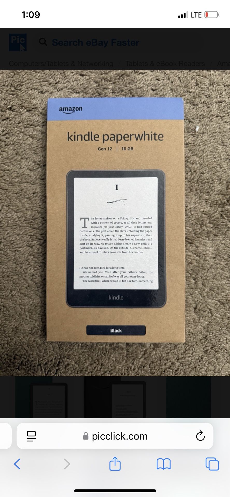 Amazon Kindle Paperwhite 12th Generation - 16GB - 7” - Black