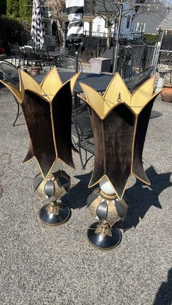 Two Victorian lamps