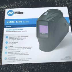 Brand New Miller Digital Elite Auto-Darkening Welding Helmet - Black