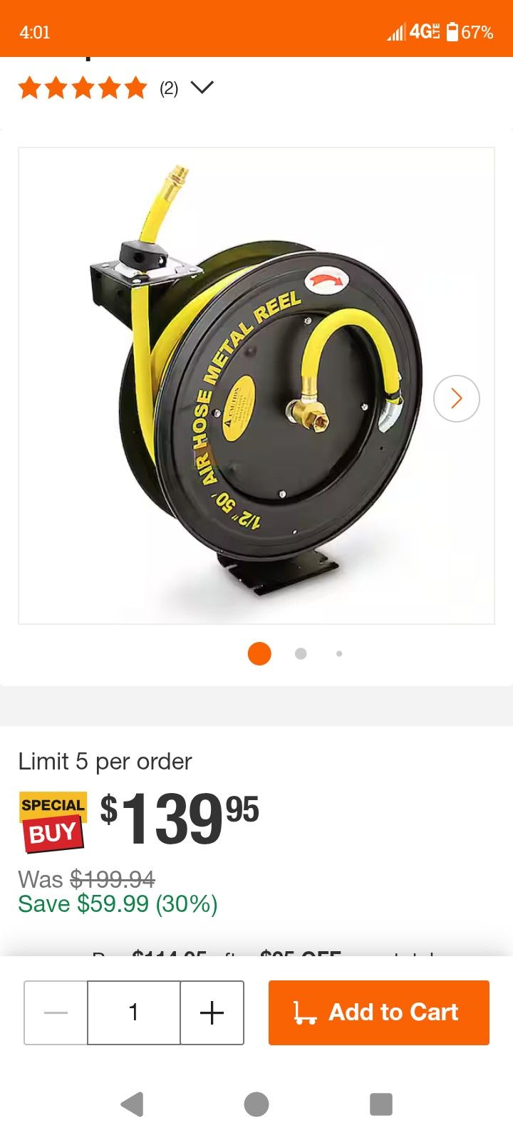 Reel Air Hose