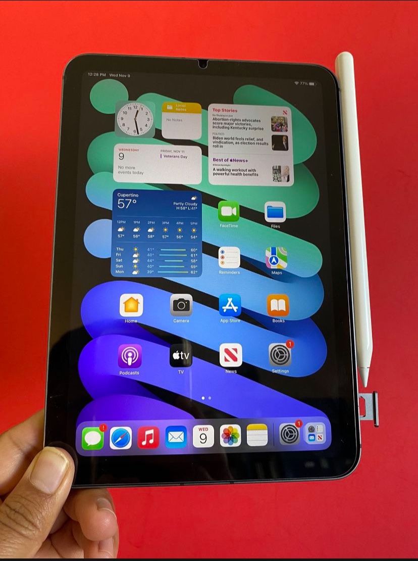 Apple Ipad Mini 6th Generation (Latest Model 2021/ 8.3” Retina Display) 64GB WiFi + cellular (5G Unlocked) with pen case & Accessories