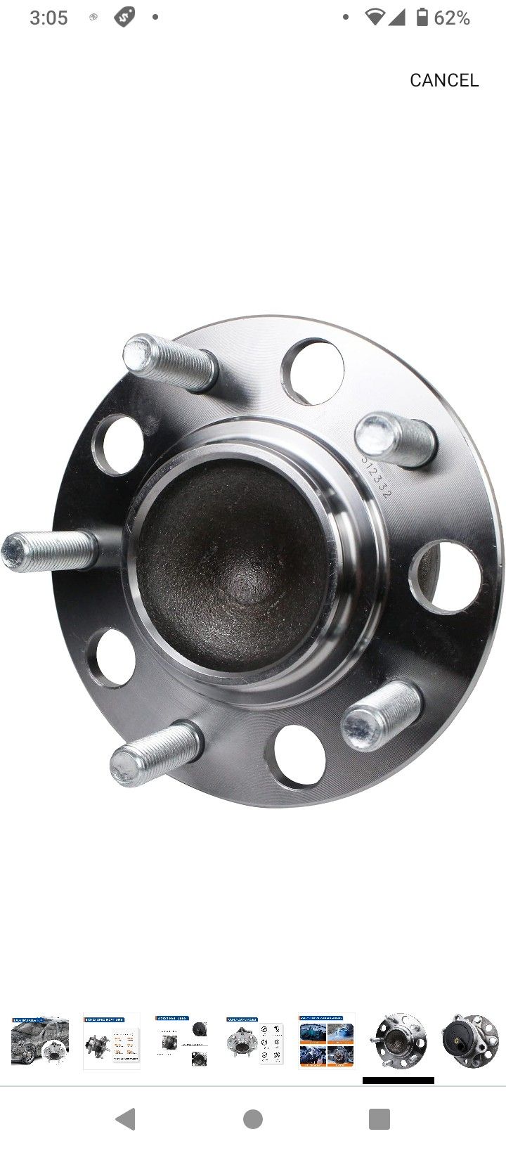 Pair 512332 FWD Rear Wheel Bearing and Hub Assembly