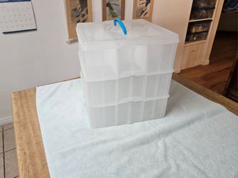 3 Snapware Stacking Storage Bins 12x12x4"