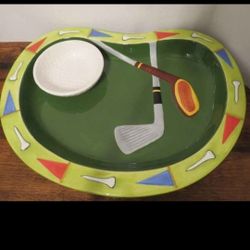 Vintage Golf Chip & Dip Tray 