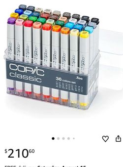 Copic Classic, Alcohol-Based Markers, 36pc Set, Basic