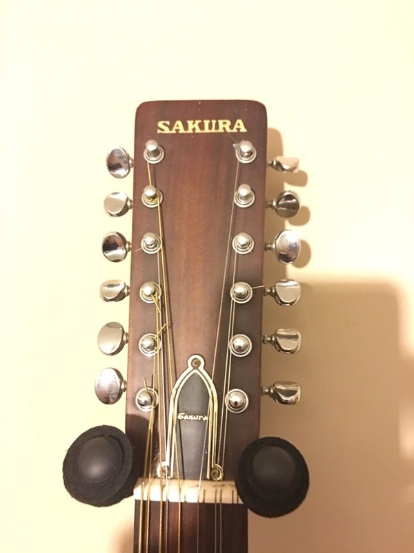 1973 vintage 12 string sakura acoustic guitar
