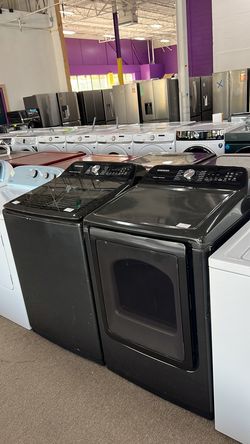 Samsung Black Top Load Washer and Dryer Set