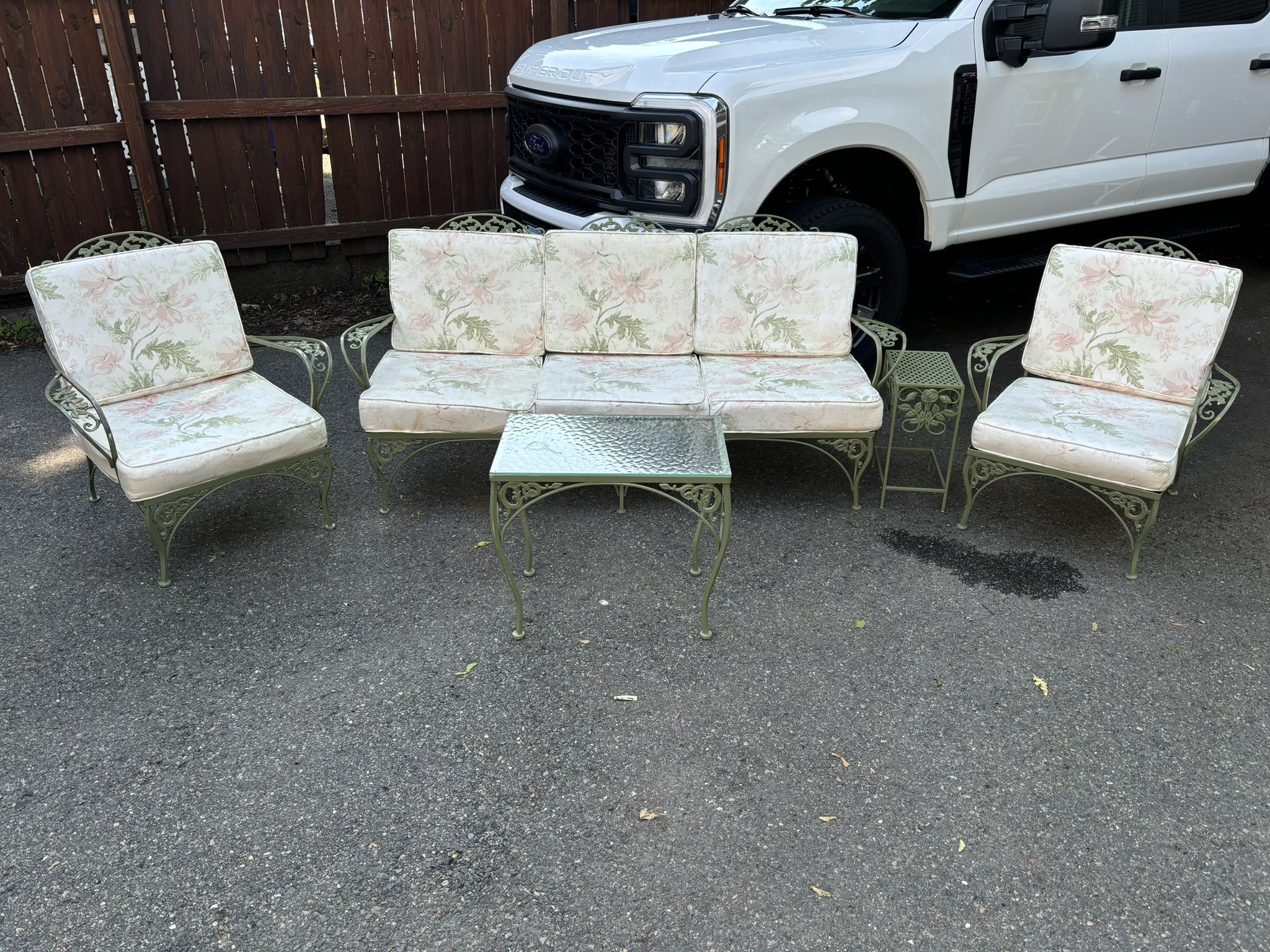 Vintage Wrought Iron Furniture Set of 5