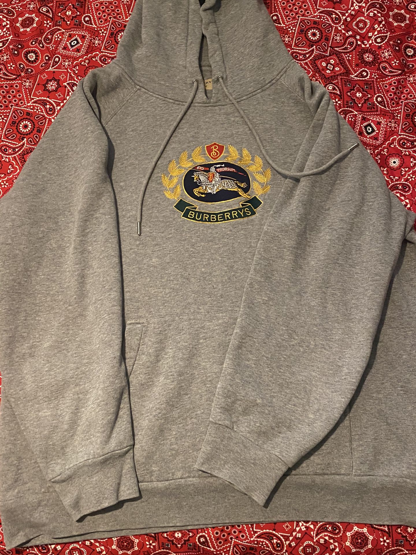 Burberry Embroidered Hoodie Size Medium