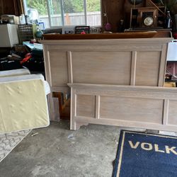 Full Size Head Board w/Frame And Box Spring