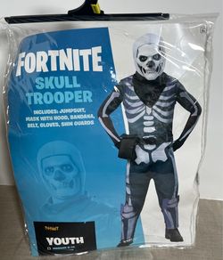 Kids Fortnite Skull Trooper Halloween Costume Size 8/10