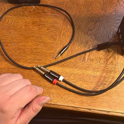 Dual 1/4 inch TS to Dual RCA Stereo Audio Interconnect Cable, Gold Plated Copper Shell Heavy Duty 2X 6.35mm 1/4 inch Male TS to 2 RCA Male Adapter Cab