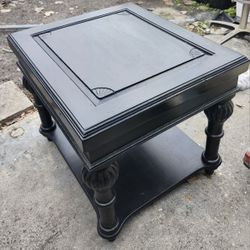 Black End Table Nightstand 