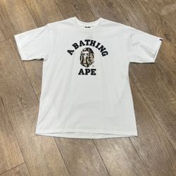 BAPE WHITE BROWN TREE CAMO WHITE SHIRT 